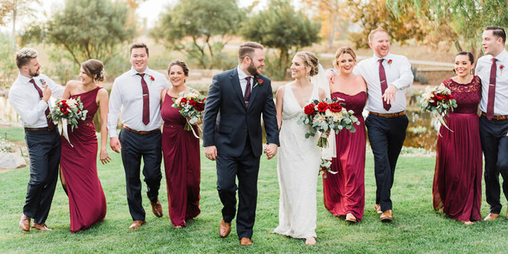 Burgundy summer wedding sale